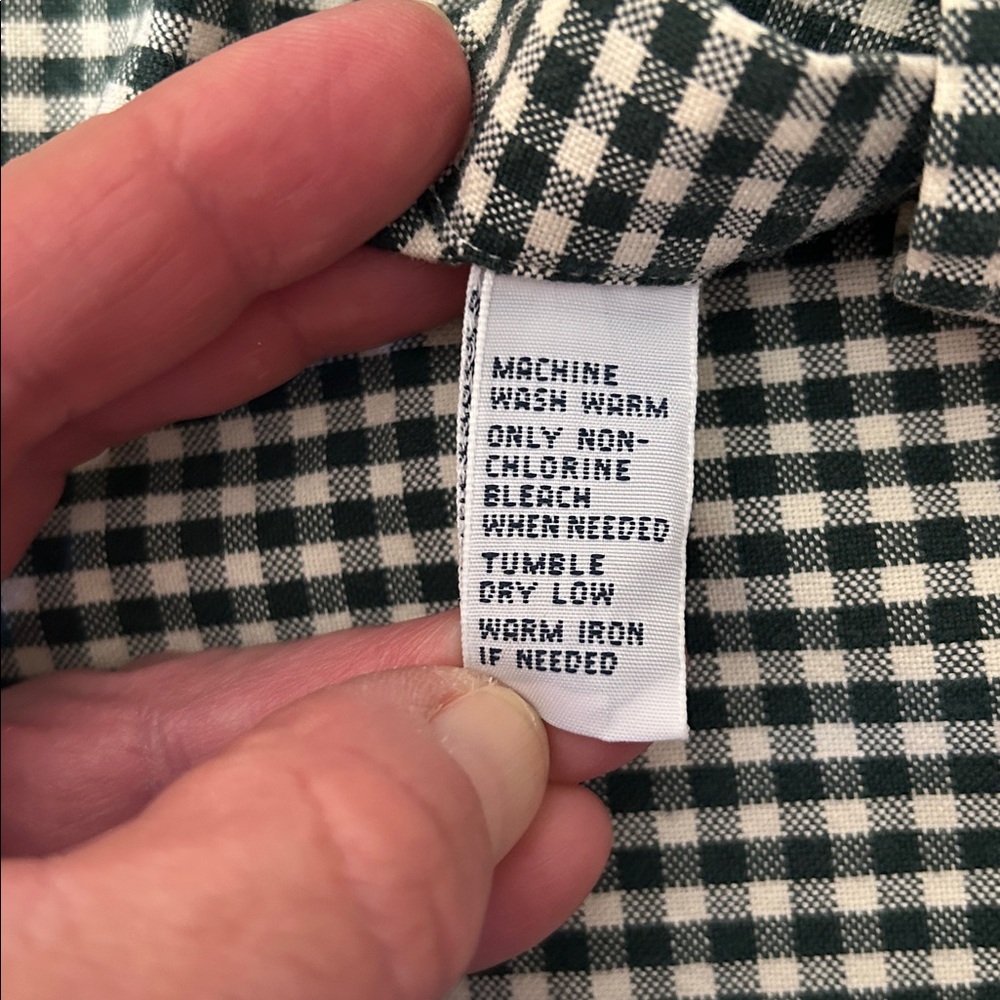 Ralph Lauren Button Down Shirt Large Custom Fit Green Cream Gingham Check
BB - Picture 7 of 14